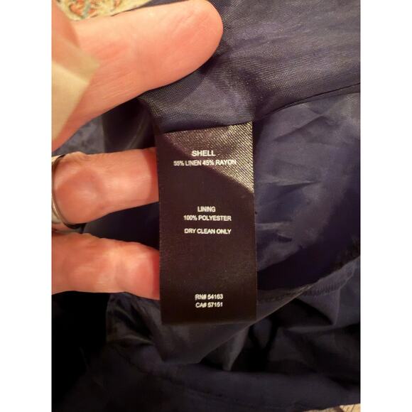 Jessica Howard Navy White Sleeveless Midi Sheath Dress Plus Sz 18W - Picture 2 of 11